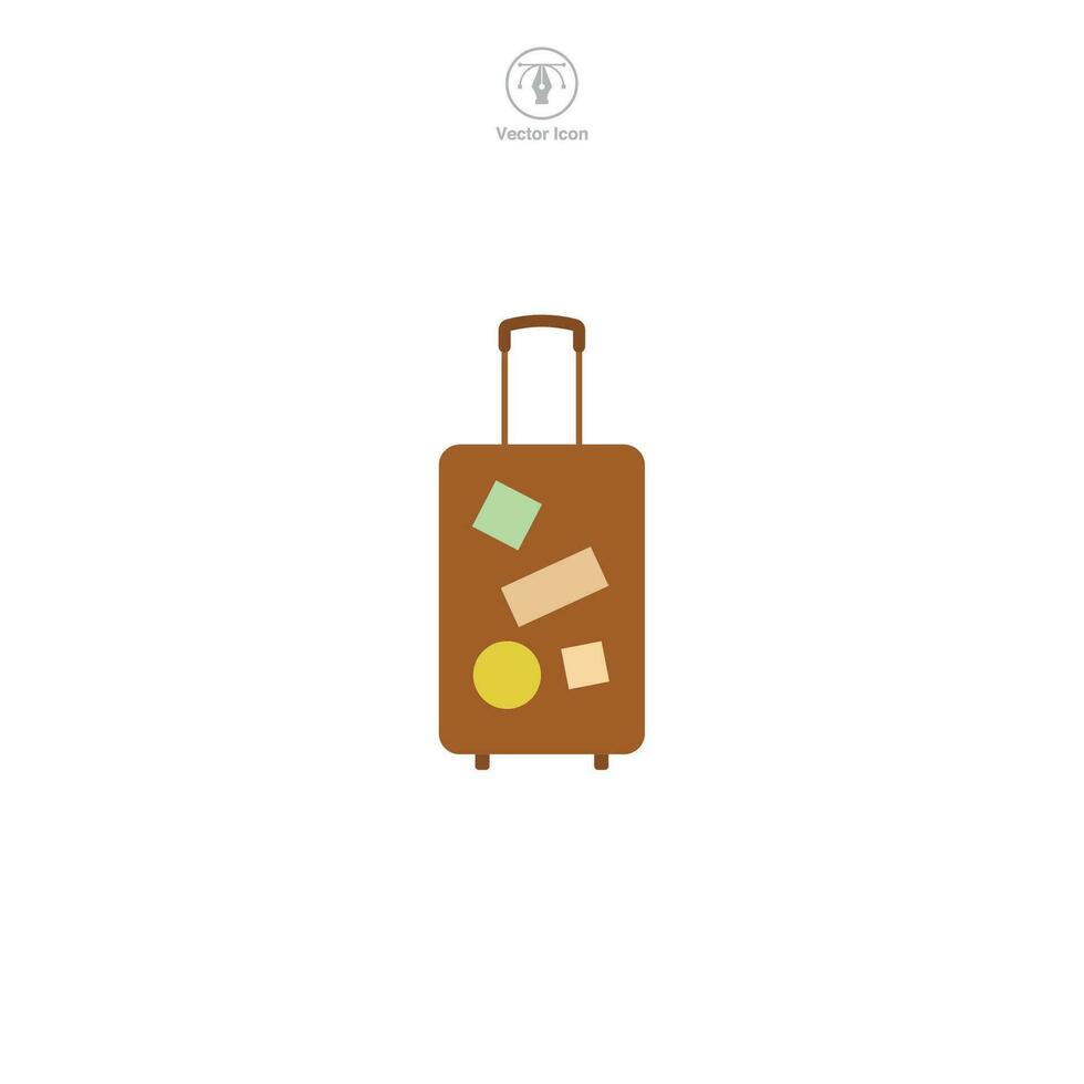 Luggage icon symbol vector illustration isolated on white background