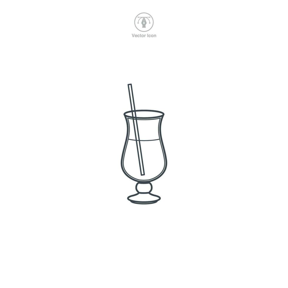 limonada vaso icono símbolo vector ilustración aislado en blanco antecedentes