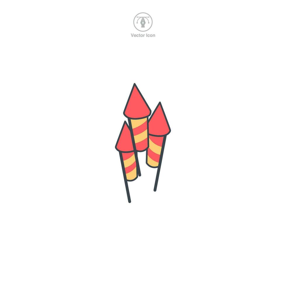 Fireworks icon symbol vector illustration isolated on white background