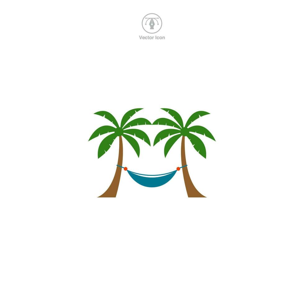 Hammock icon symbol vector illustration isolated on white background