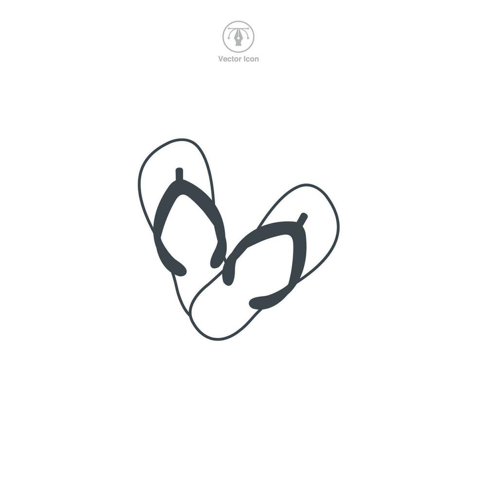 Flip Flops icon symbol vector illustration isolated on white background