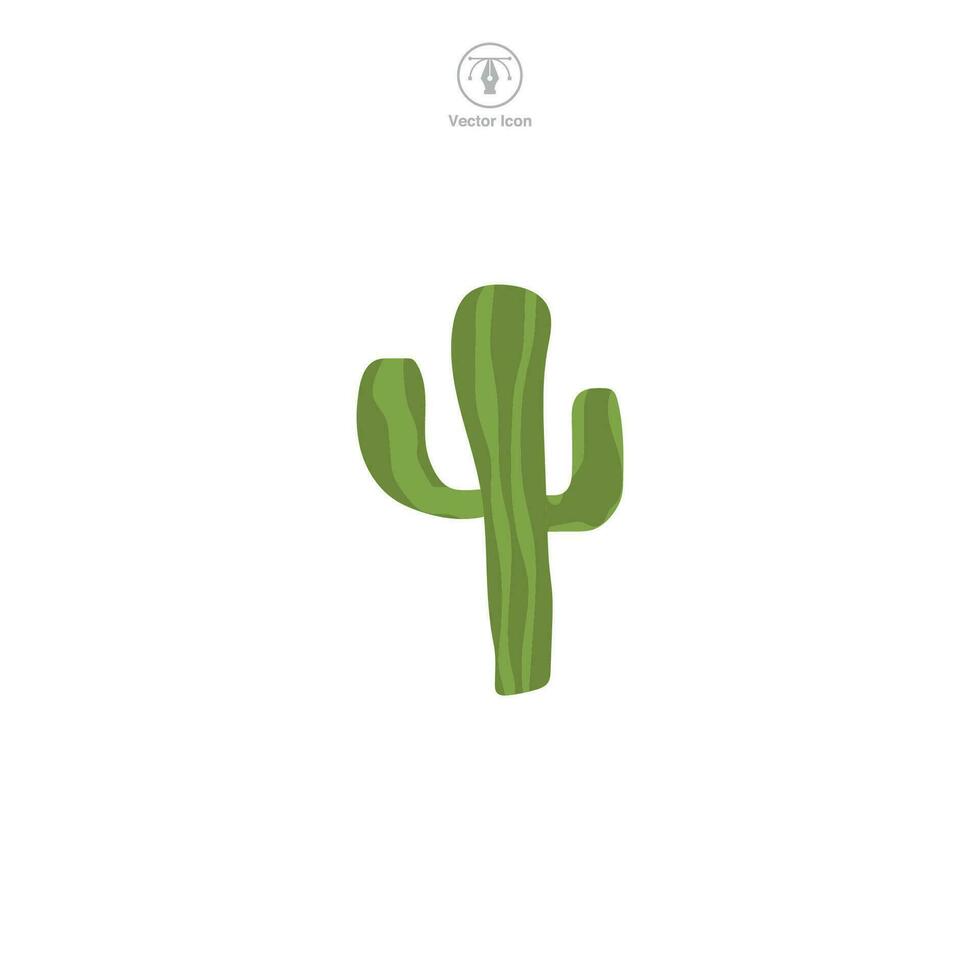 Cactus icon symbol vector illustration isolated on white background