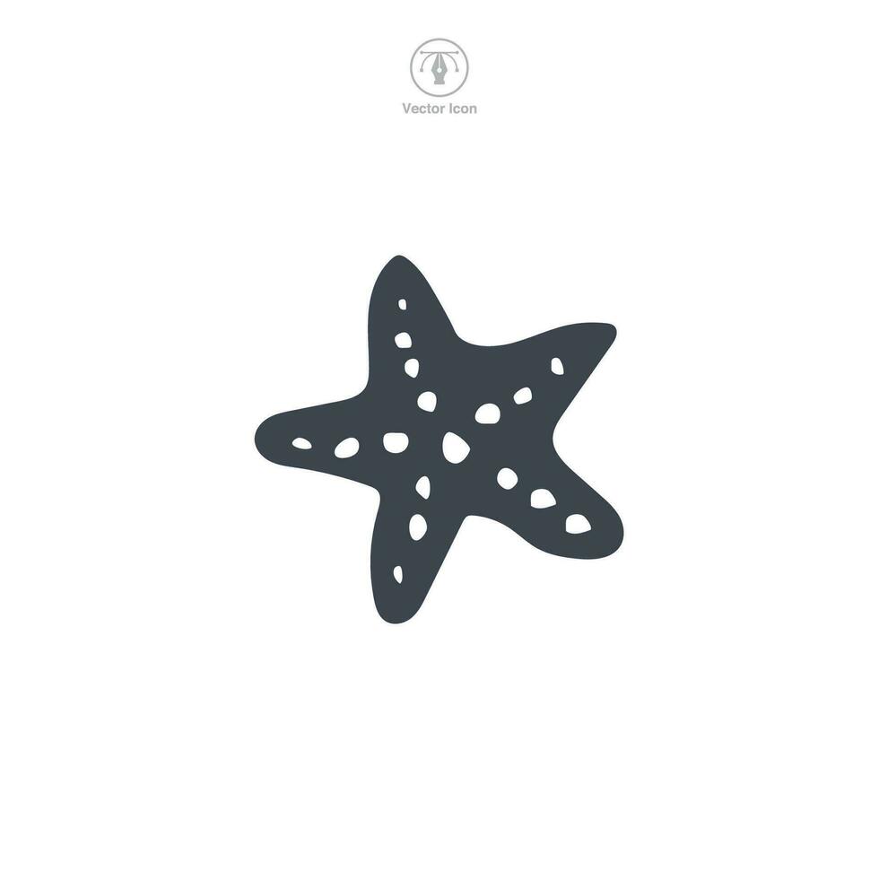 Starfish icon symbol vector illustration isolated on white background