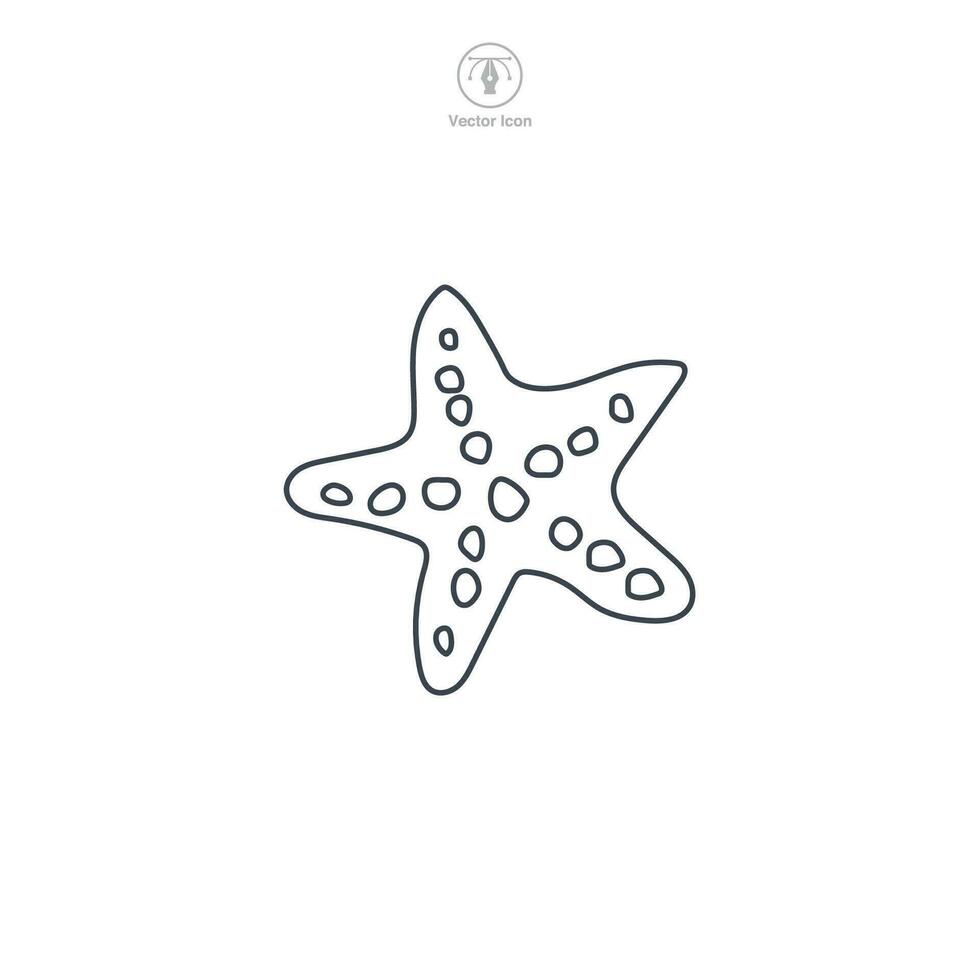 Starfish icon symbol vector illustration isolated on white background