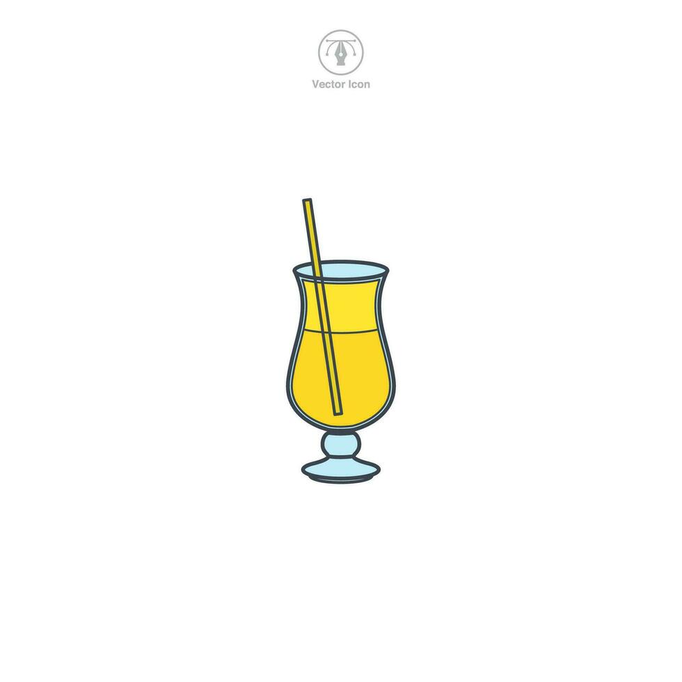 limonada vaso icono símbolo vector ilustración aislado en blanco antecedentes