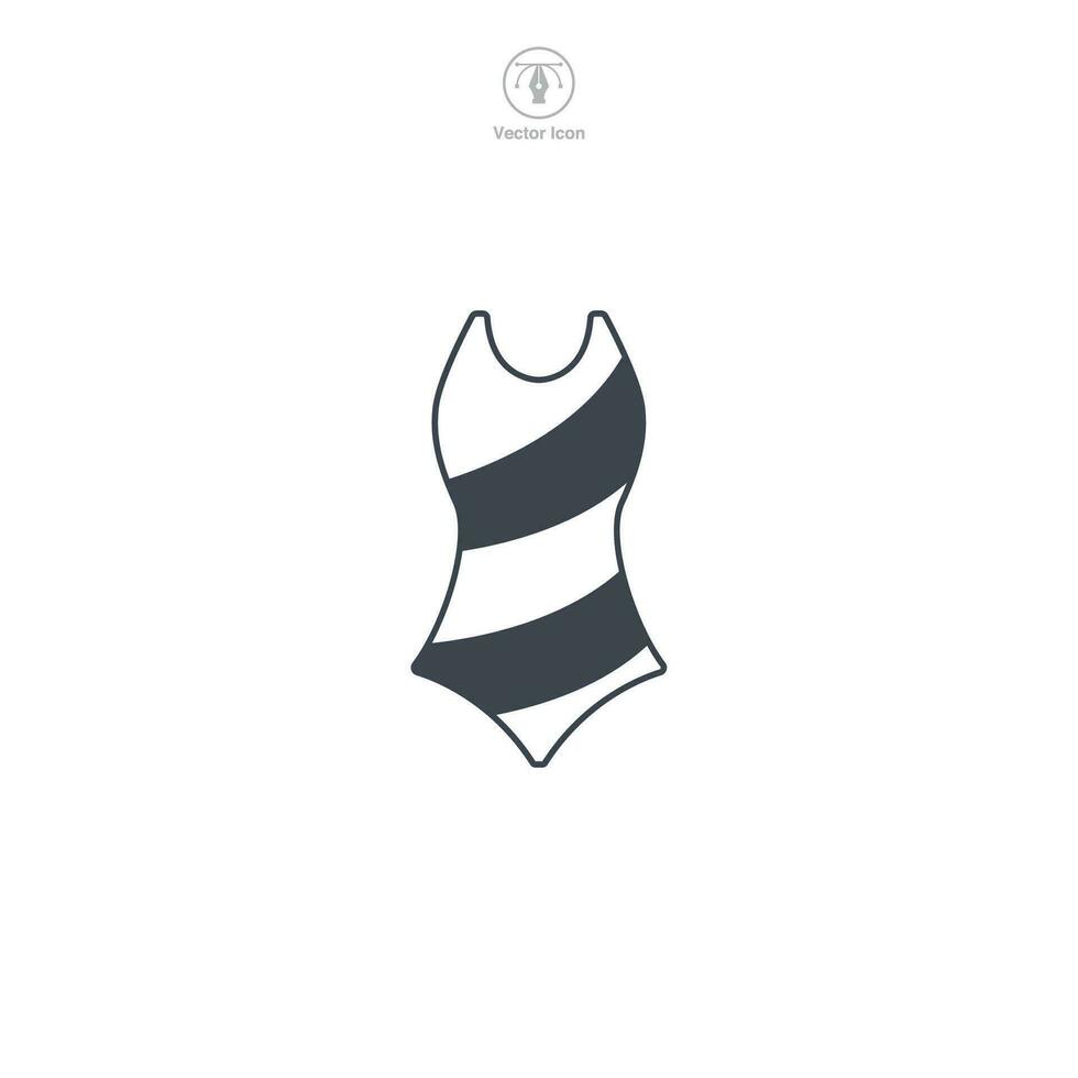 trajes de baño icono símbolo vector ilustración aislado en blanco antecedentes