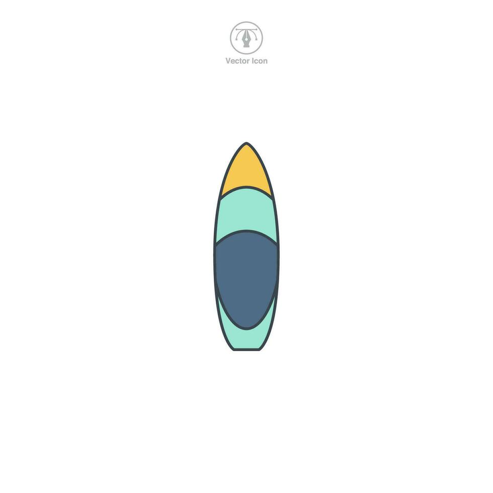 Surfboard icon symbol vector illustration isolated on white background