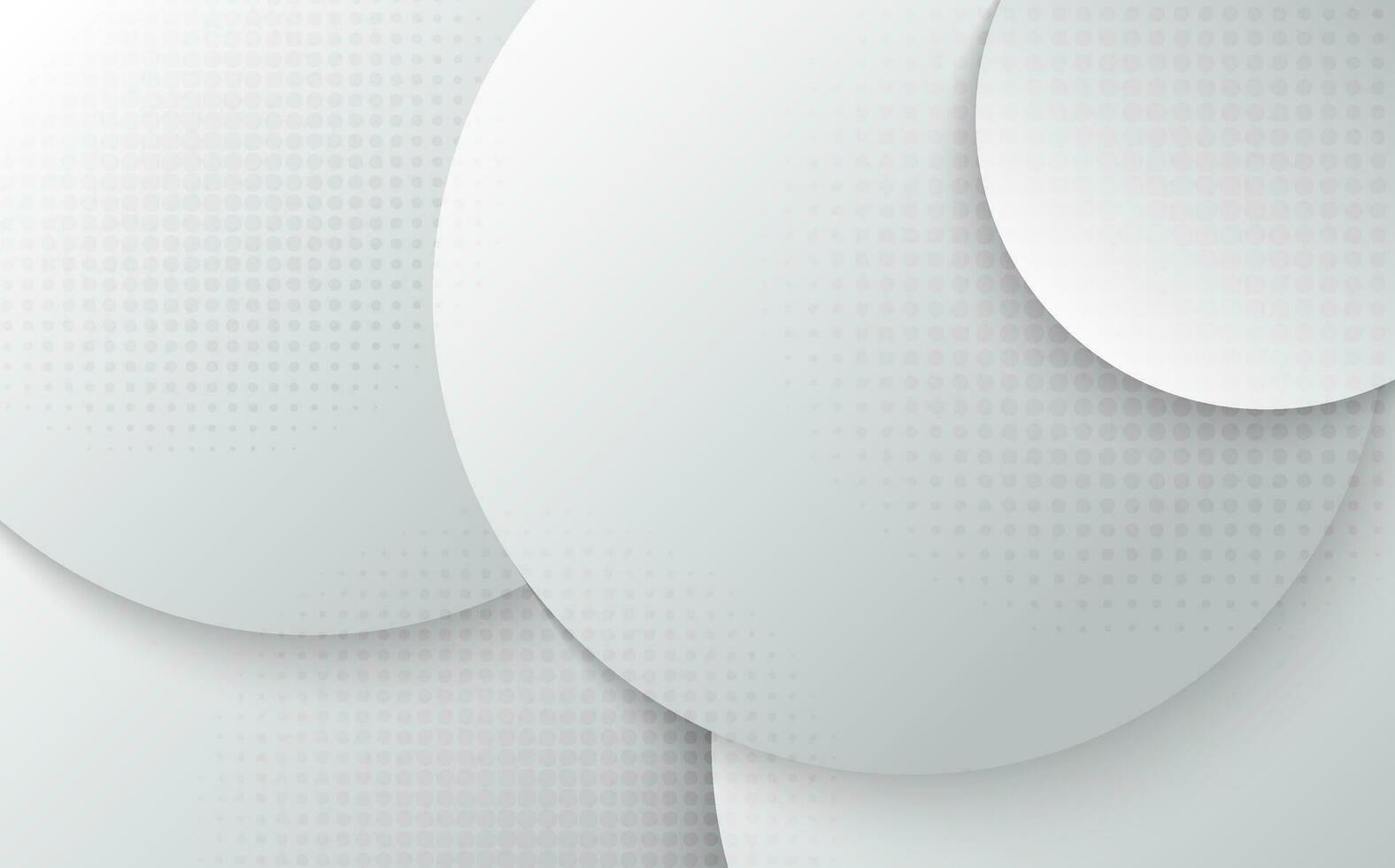 Abstract white and grey gradient pattern design of circle geometric design. Overlapping with halftone design background. vector