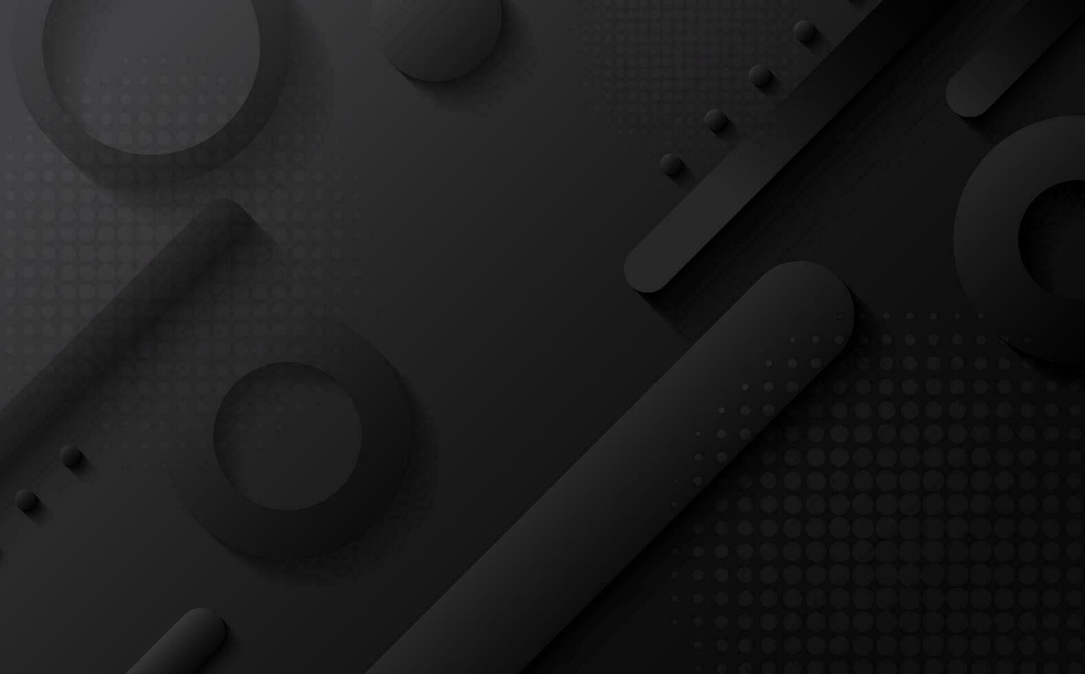Abstract gradient grey and black minimal style of decorative artwork with halftone background. Overlapping design with free space artwork template. vector