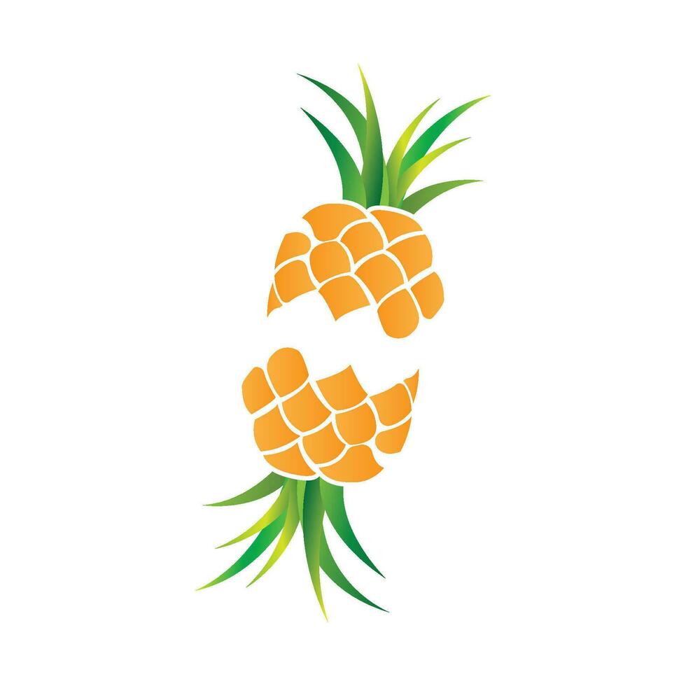 piña logo, vector jardín granja Fresco fruta, diseño para sencillo Fruta tienda jugo