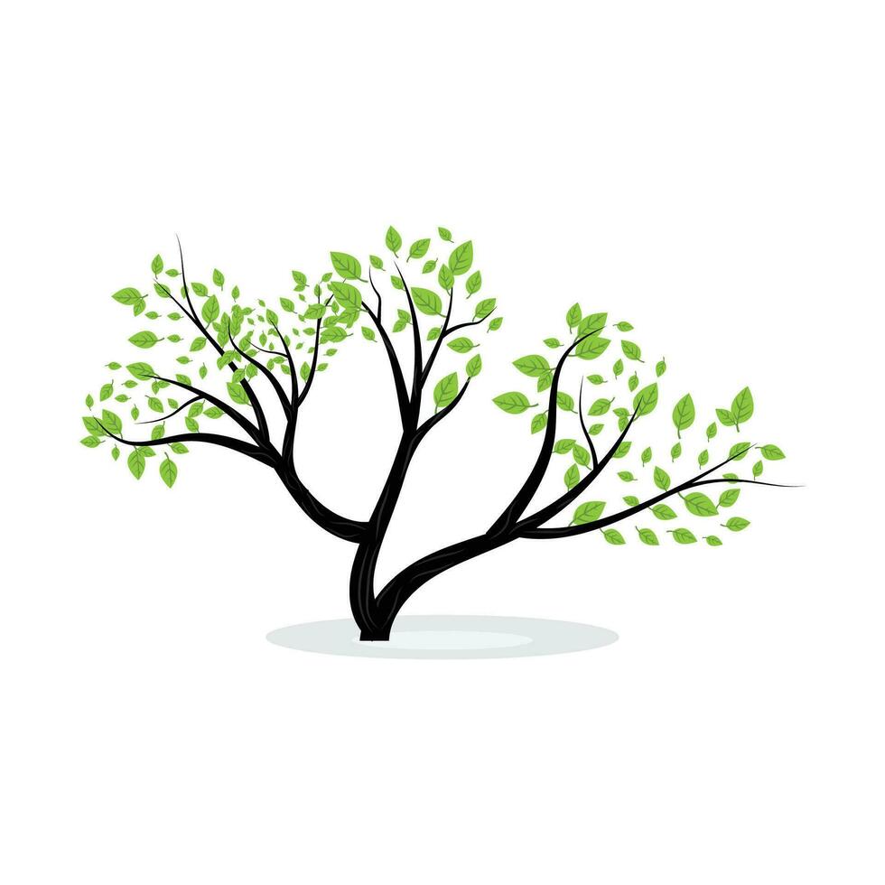 bonsai árbol logo. sencillo minimalista silueta diseño, planta vector, icono ilustración elemento vector