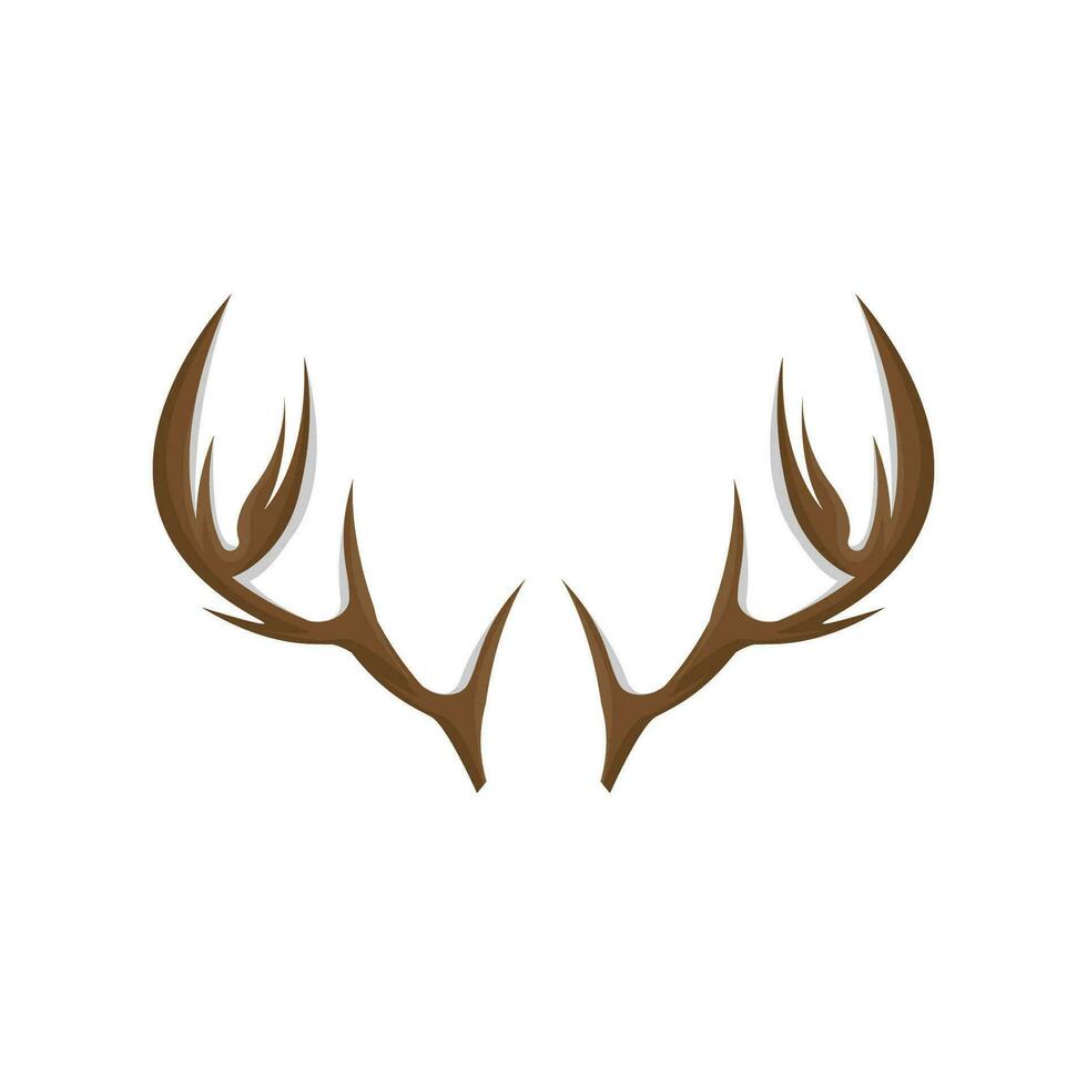 Deer Horn Logo, Animal Vector, Minimalist Simple Design, Illustration Symbol Icon vector