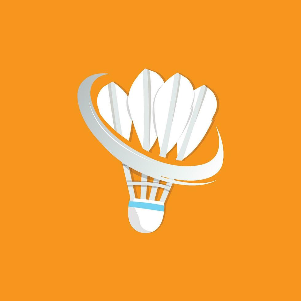 Badminton Logo Design, Sports Vector, Shuttlecock Logo, Badminton Tournament, Simple Minimalist Badge vector