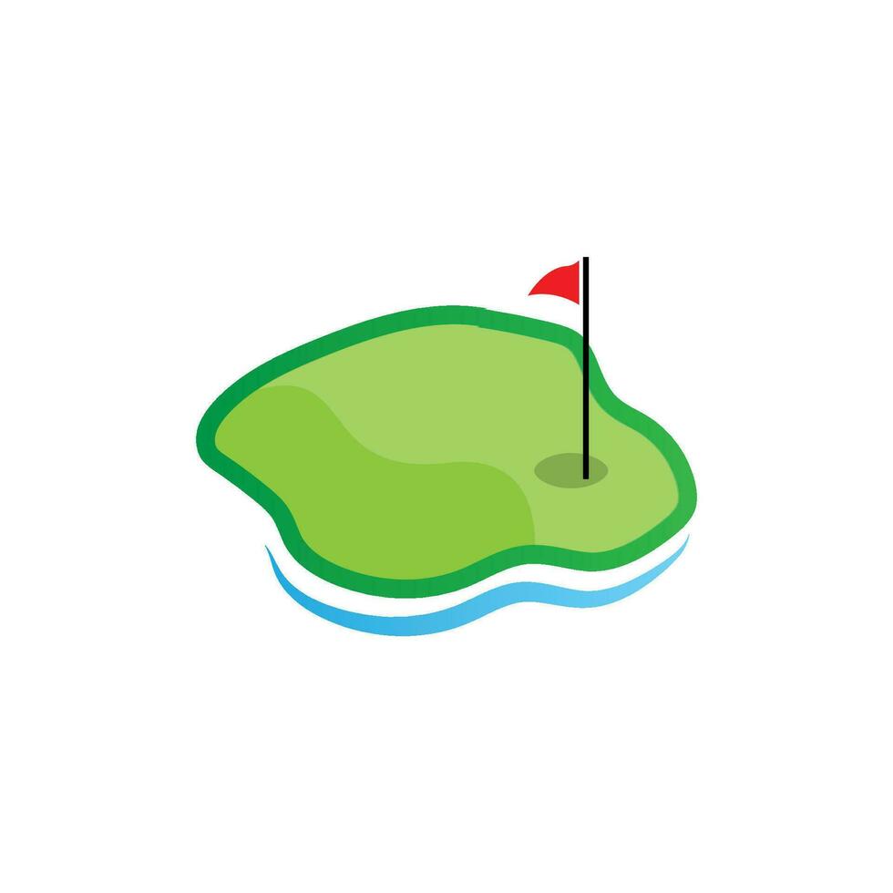 Golf Logo Design, Design Vector Golf Ball And Golf Club Tournament, Illustration Template