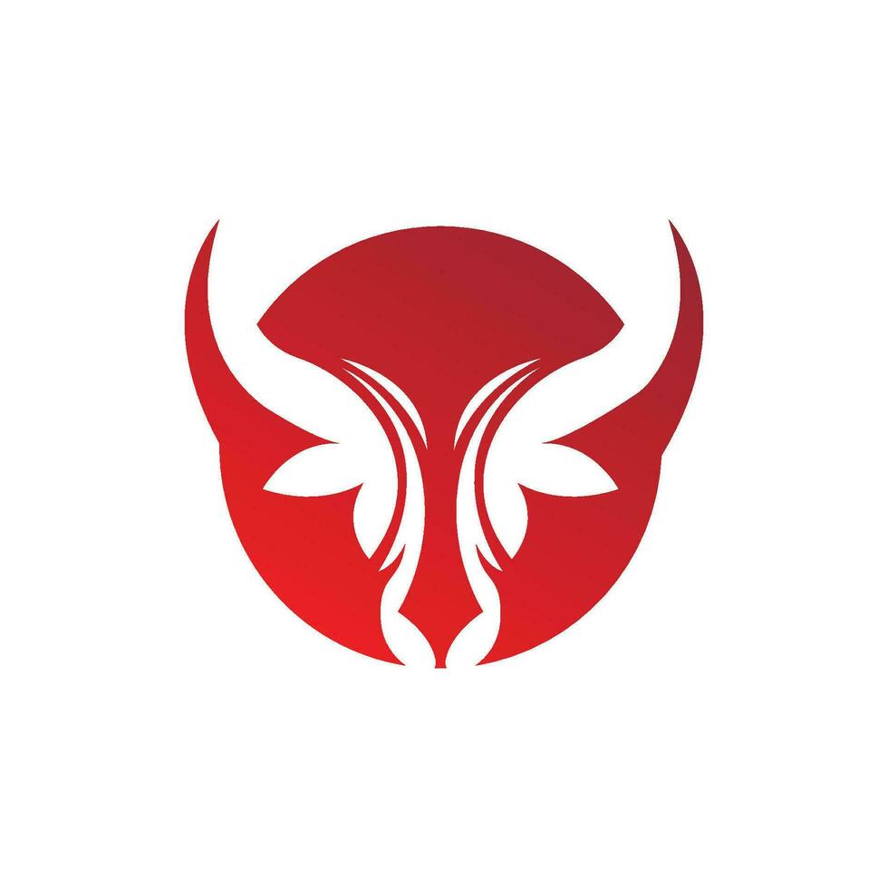 Buffalo Logo, Livestock Farm Animal Vector, Buffalo Head Design Simple Template Silhouette vector