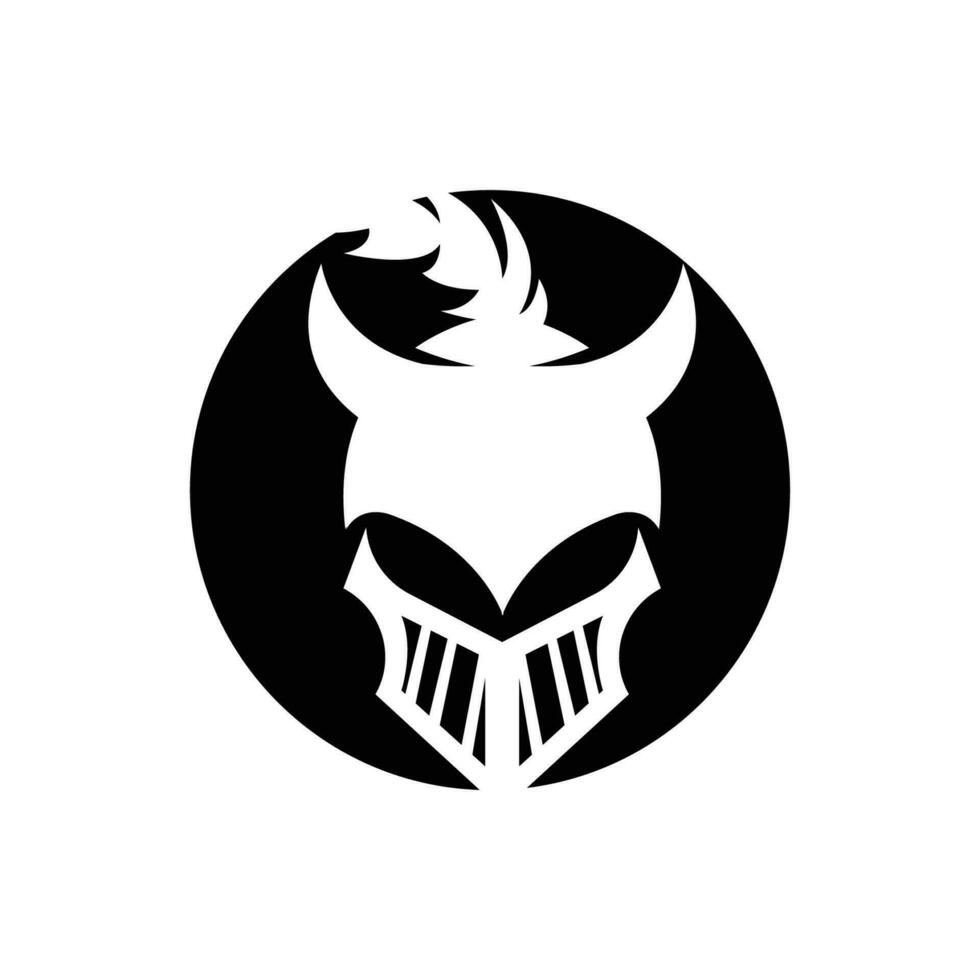 espartano logo diseño, vector vikingo guardián combatiente, sencillo griego guerrero casco