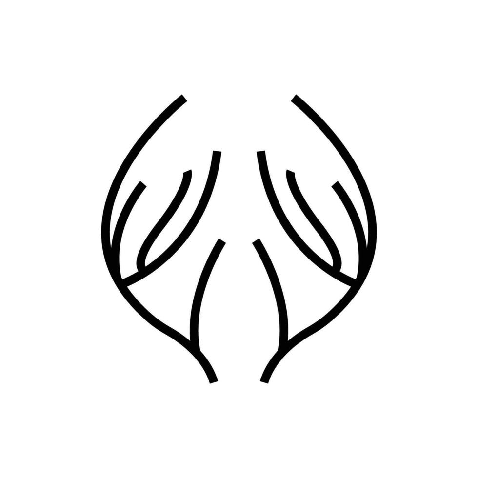 Deer Horn Logo Animal Vector Minimalist Simple Design Illustration deer-horn-logo-animal-vector-minimalist-simple-design-illustration
