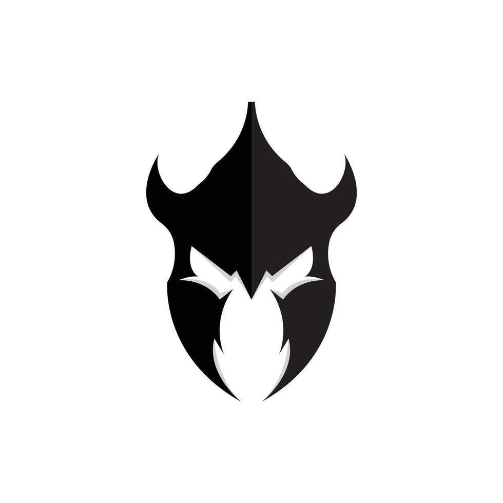 Spartan Logo Design, Vector VIking Guardian Fighter, Simple Greek Warrior Helmet