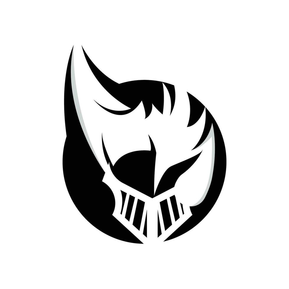 espartano logo diseño, vector vikingo guardián combatiente, sencillo griego guerrero casco