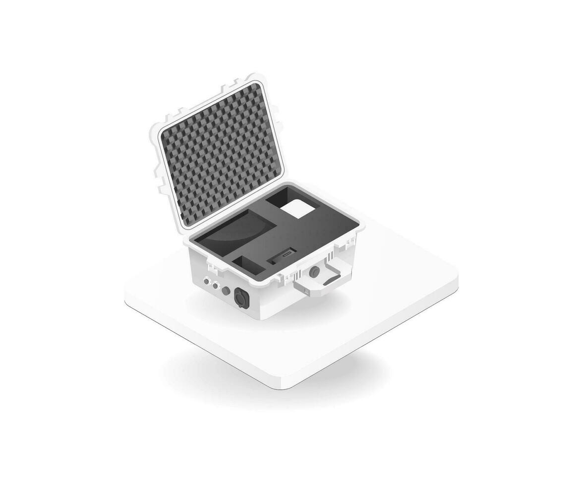 Tool box 3d isometric concept illustration vector