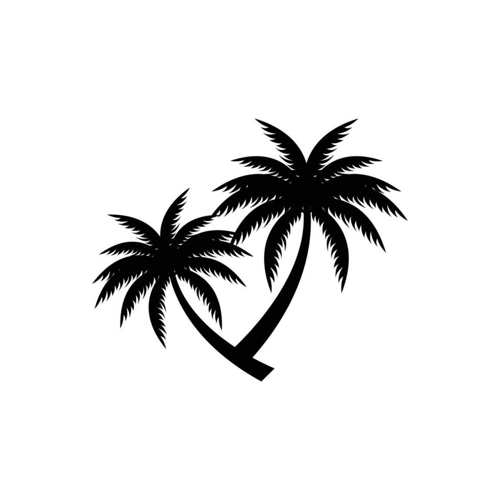 Coconut Tree Logo Design, Beach Plant Vector, Palm Tree Summer, Illustration Template vector