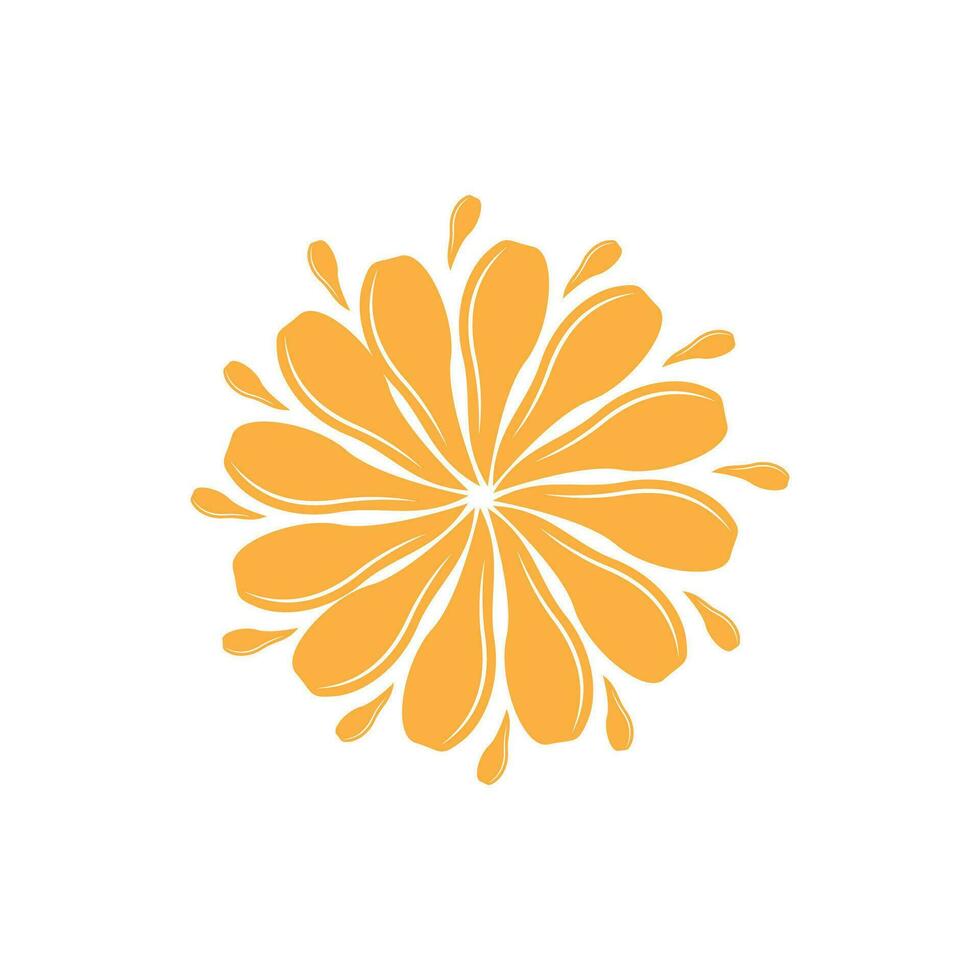 Sunflower Logo, Flower Garden Simple Design, Vector Illustration template