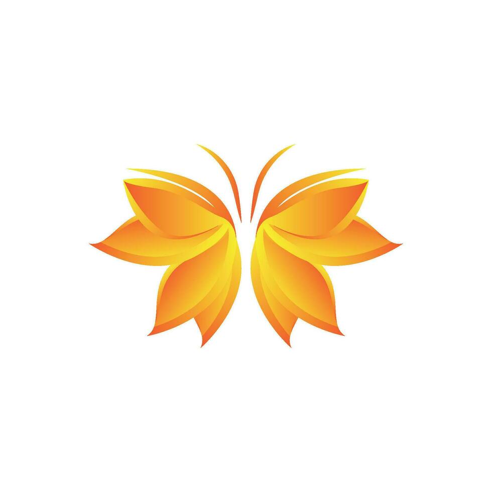 logotipo de mariposa, diseño animal con hermosas alas, animales decorativos, marcas de productos vector