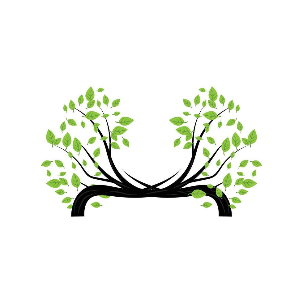 Bonsai Tree Logo. Simple Minimalist Silhouette Design, Plant Vector, Icon Illustration Element vector