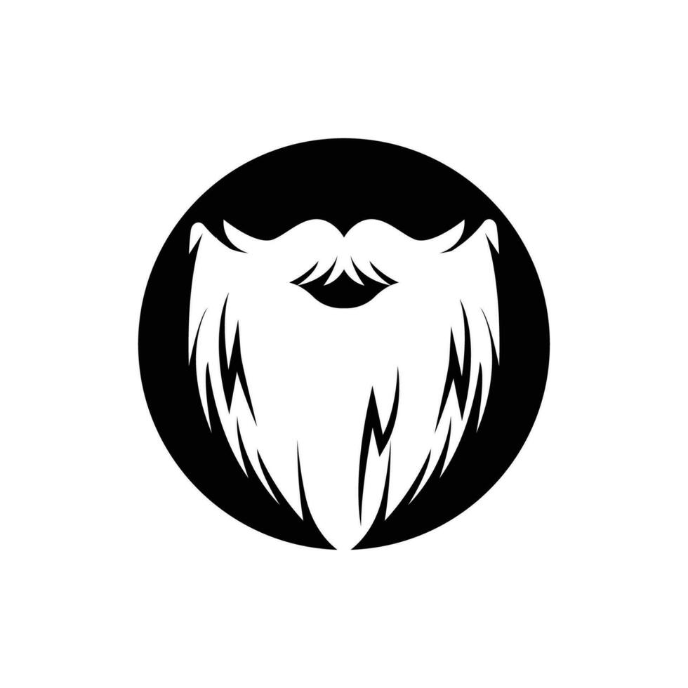 barba logo diseño, masculino cara apariencia vector, para peluquería, cabello, apariencia, marca etiqueta vector