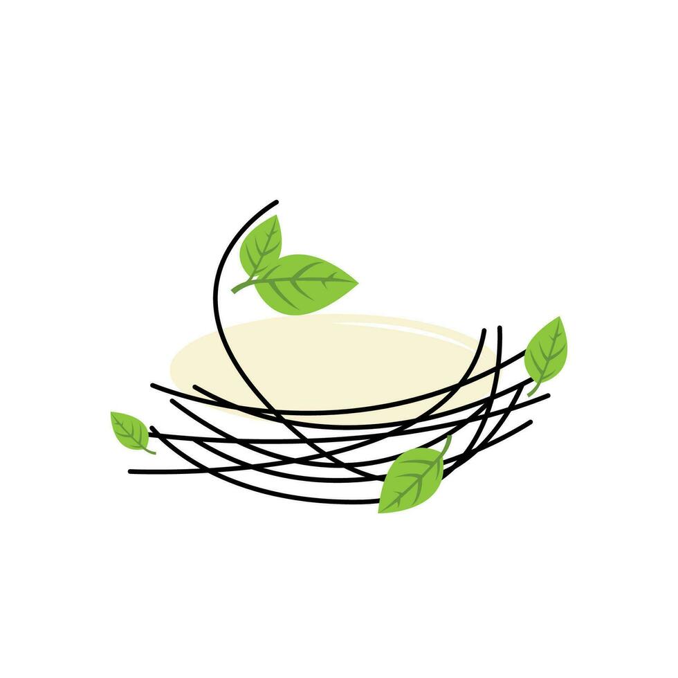 aves nido logo, vector diseño ilustración modelo