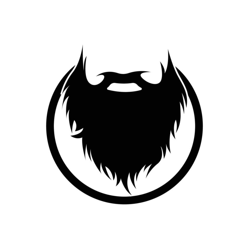 barba logo diseño, masculino cara apariencia vector, para peluquería, cabello, apariencia, marca etiqueta vector