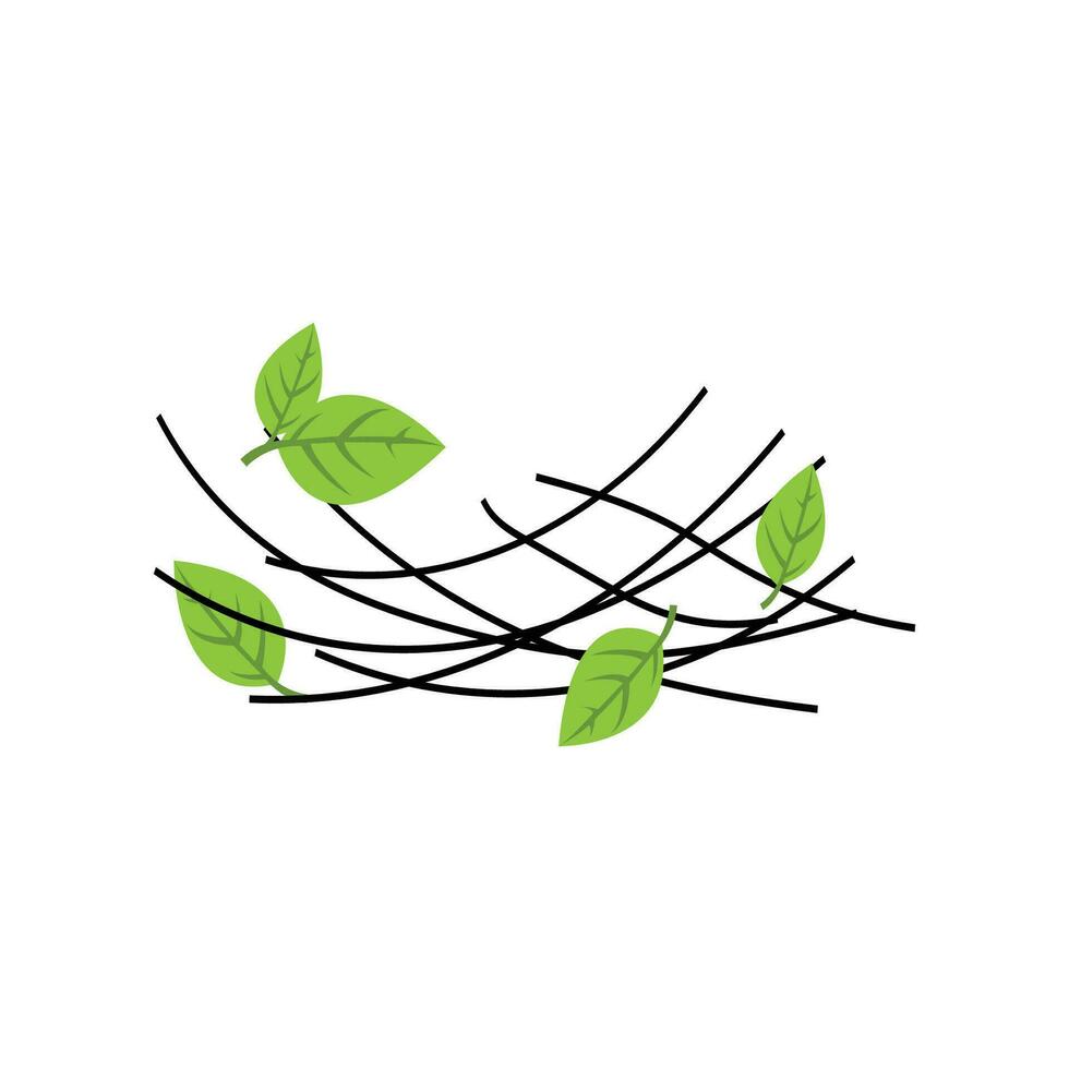 Bird's Nest Logo, Vector Design Illustration Template