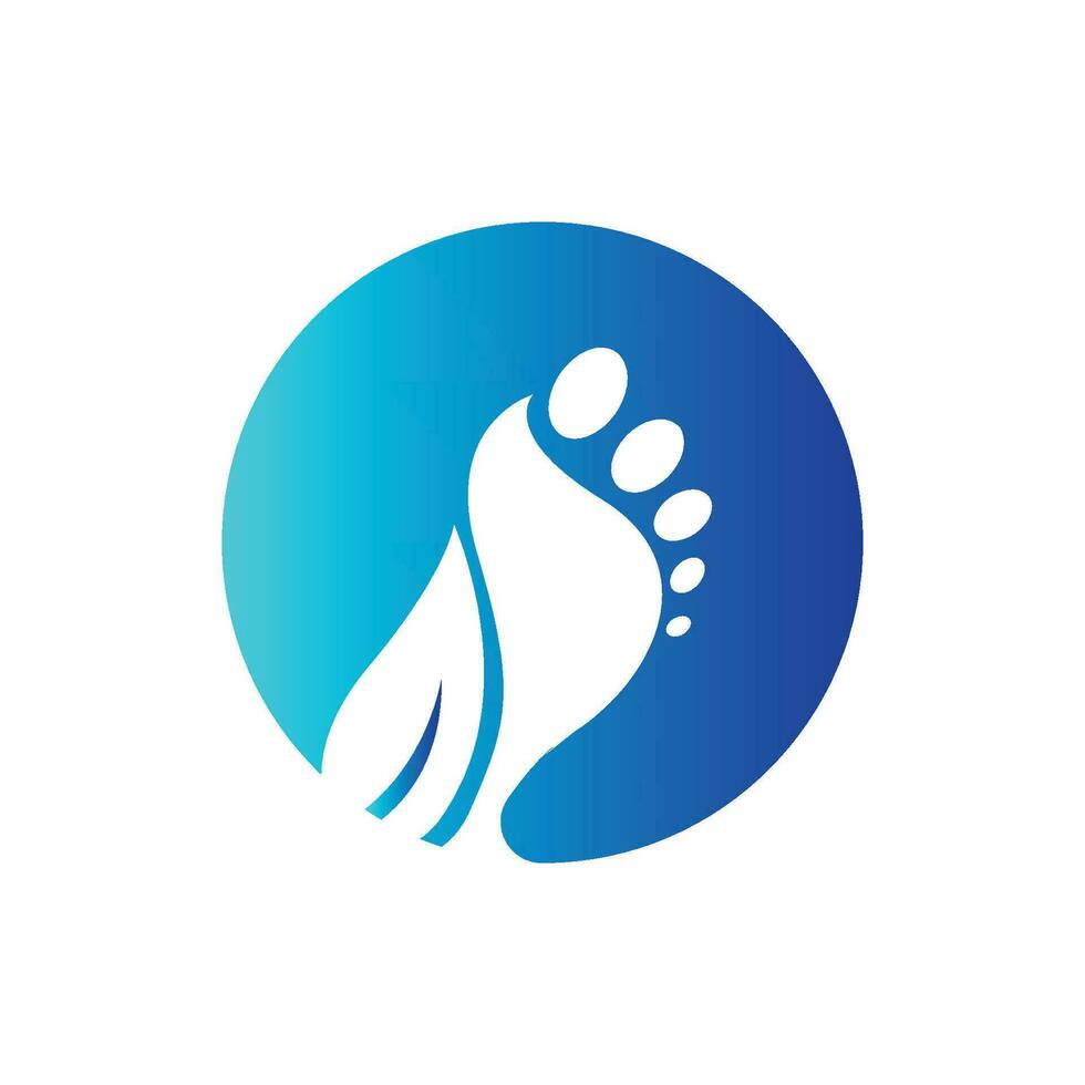 Foot Care Logo Design Health Illustration Woman Pedicure Salon Vector