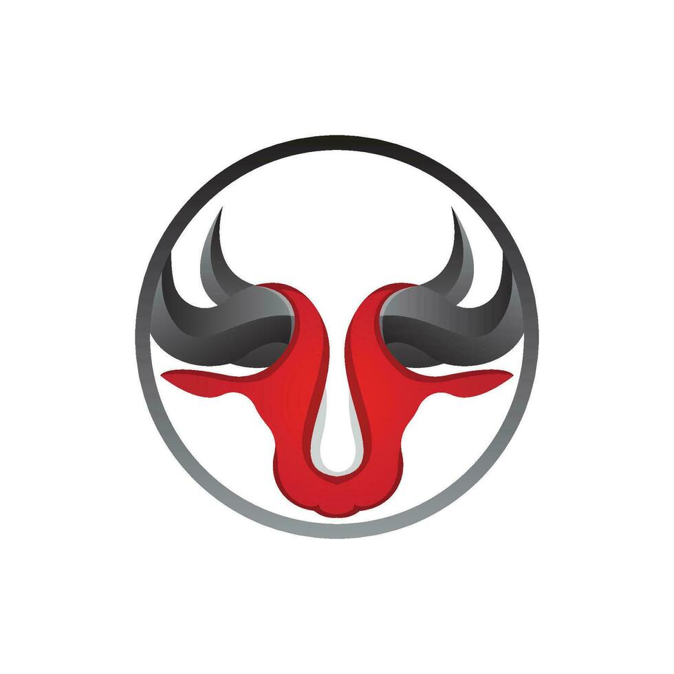 Buffalo Logo, Livestock Farm Animal Vector, Buffalo Head Design Simple Template Silhouette vector