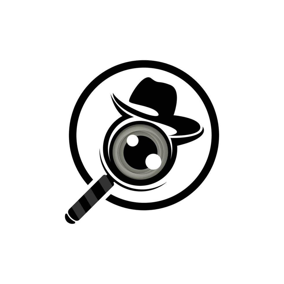 Search Logo, Object Magnifier Design, Detective Tool Vector, Template Illustration Symbol vector