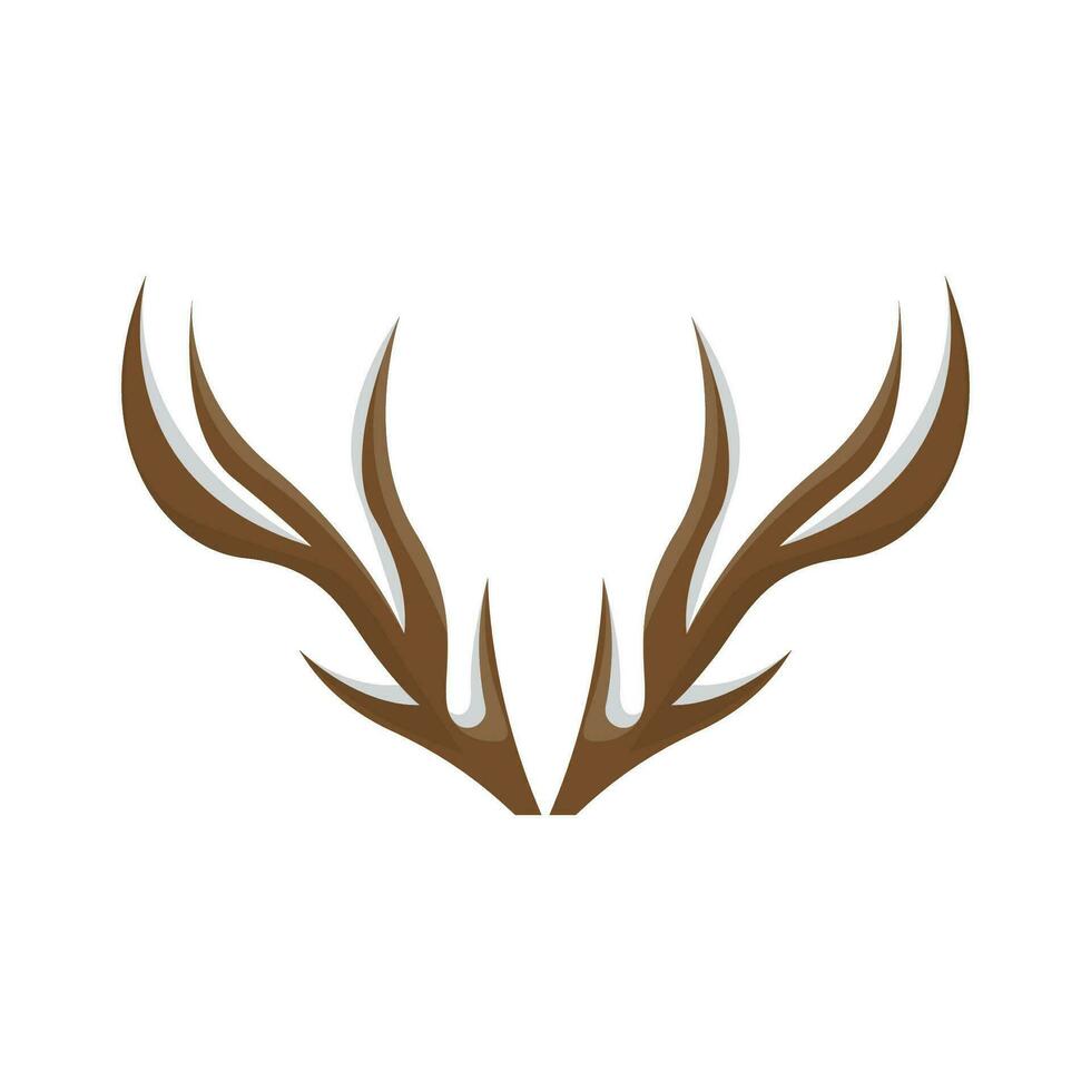 Deer Horn Logo, Animal Vector, Minimalist Simple Design, Illustration Symbol Icon vector