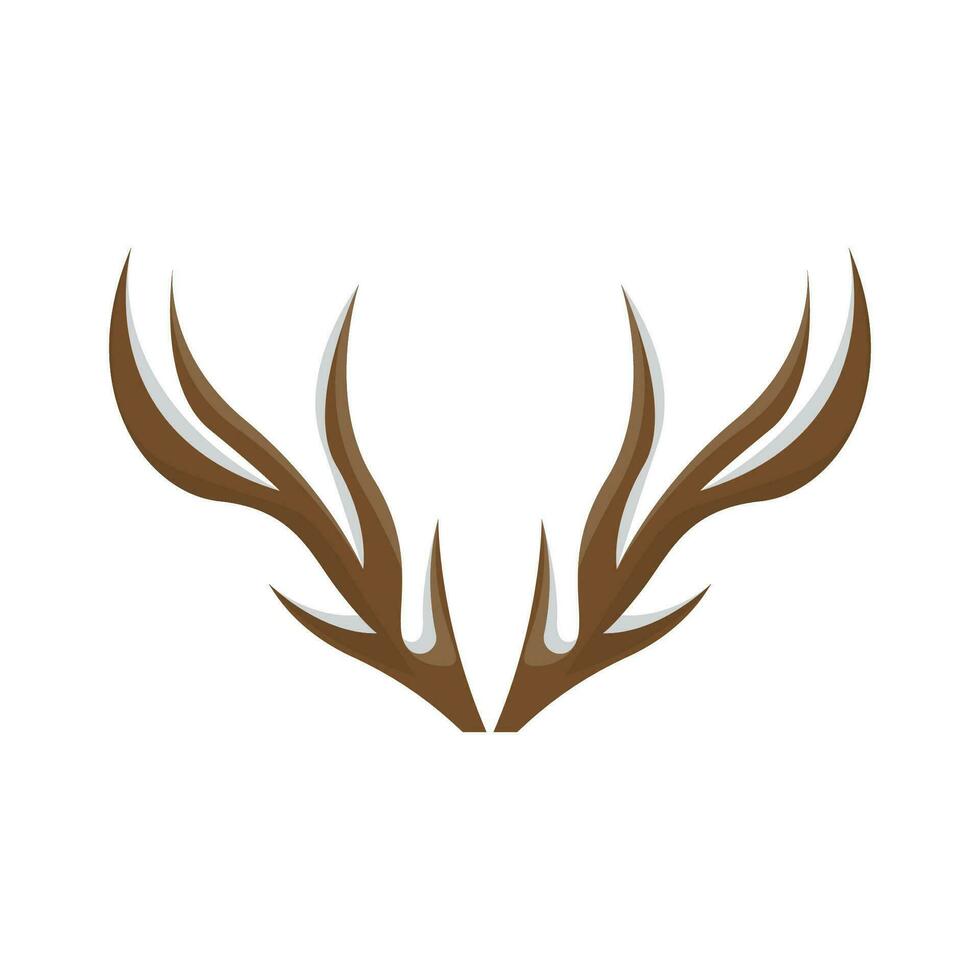 Deer Horn Logo, Animal Vector, Minimalist Simple Design, Illustration Symbol Icon vector