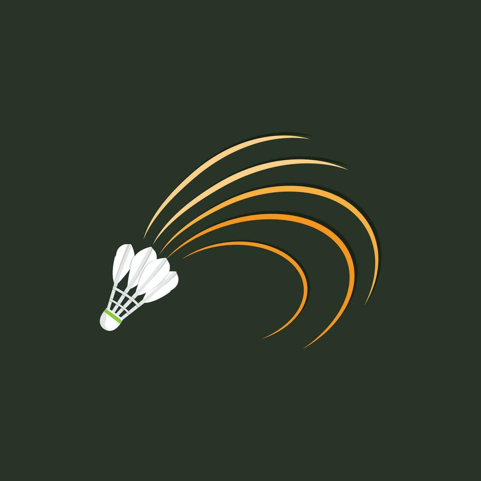 Badminton Logo Design, Sports Vector, Shuttlecock Logo, Badminton Tournament, Simple Minimalist Badge vector