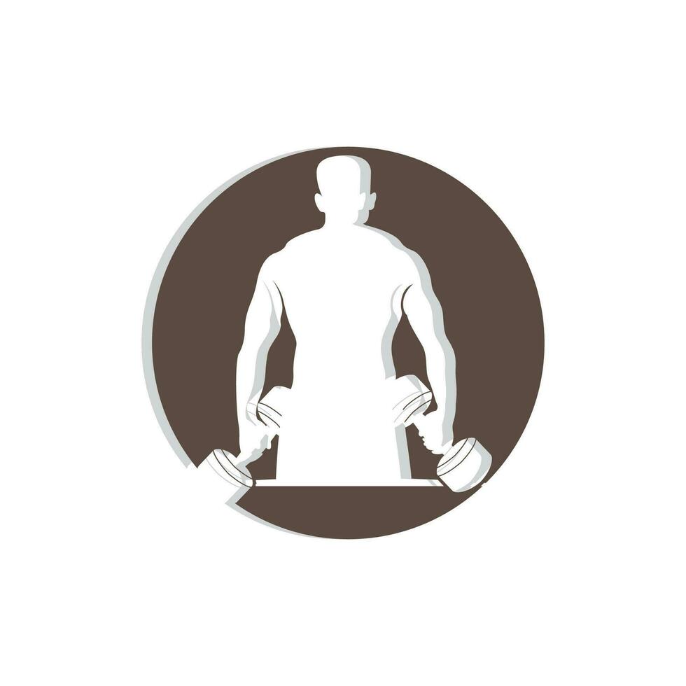 gimnasio logo, aptitud salud vector, músculo rutina de ejercicio silueta diseño, aptitud club vector