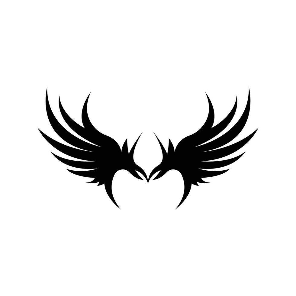ala logo diseño, vector águila halcón alas, belleza volador pájaro, ilustración símbolo