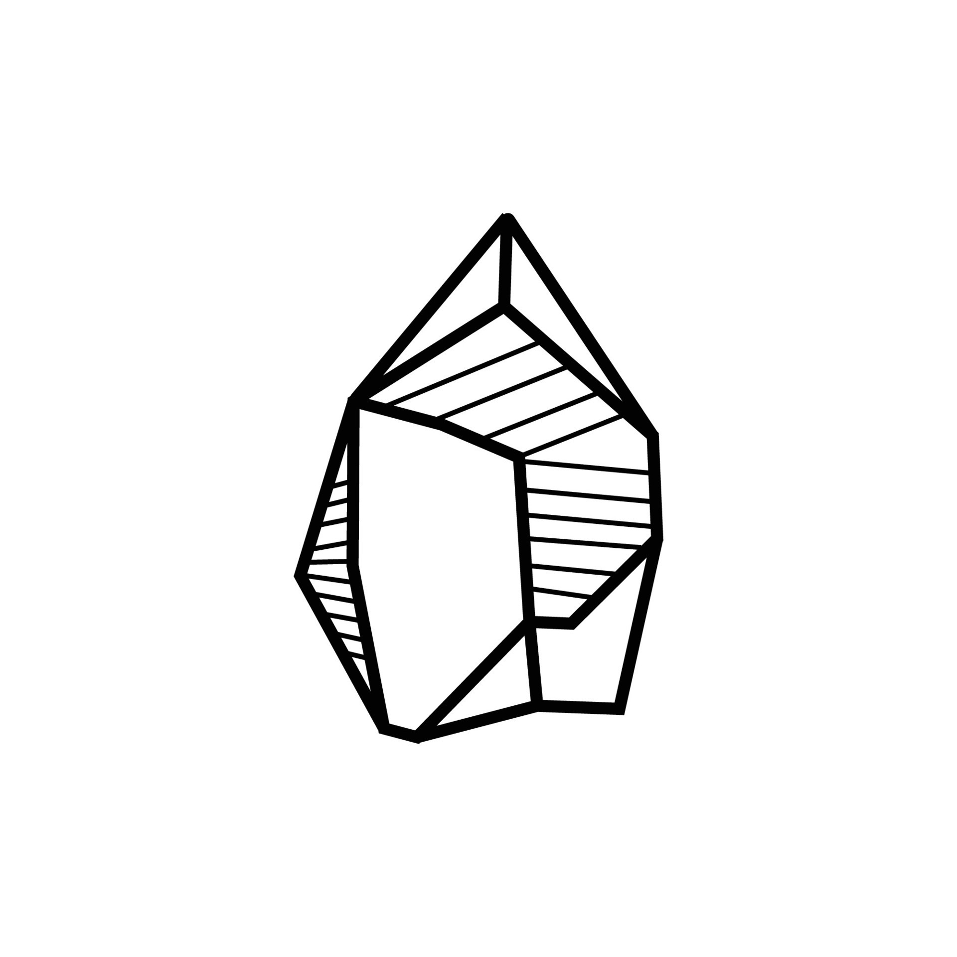 Stone Logo, Natural Stone Abstract, Outline Design, Vector Luxury