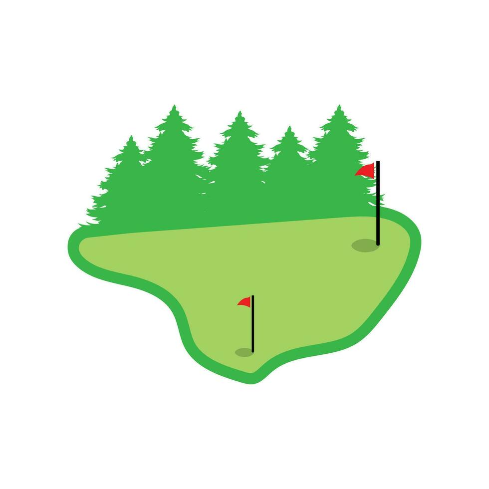 Golf Logo Design, Design Vector Golf Ball And Golf Club Tournament, Illustration Template