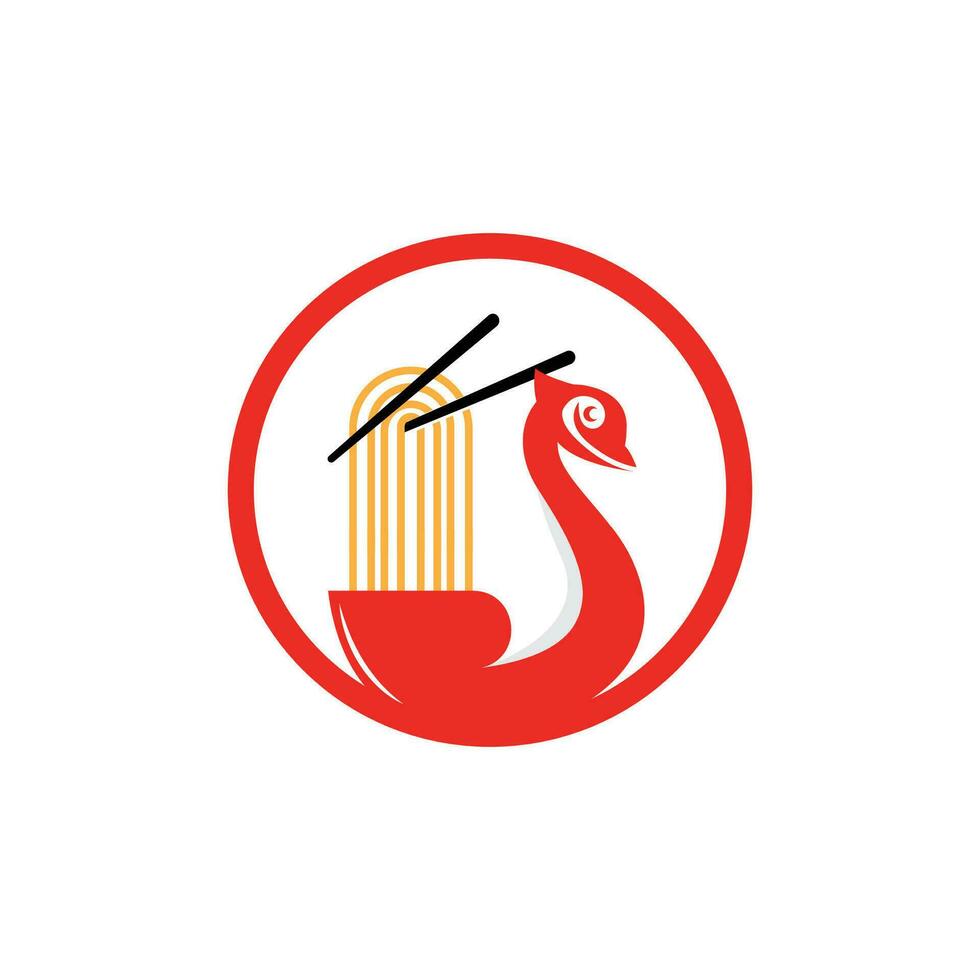 logo cisne vector desain modelo ilustración