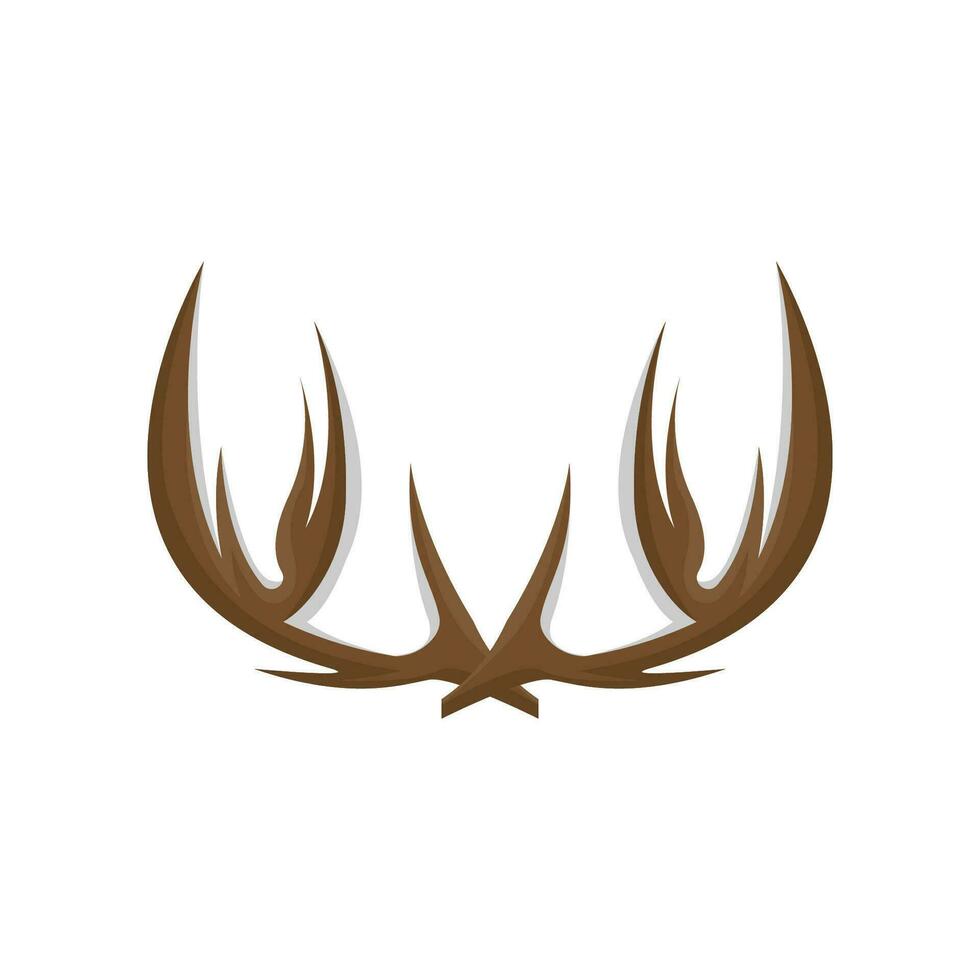 Deer Horn Logo, Animal Vector, Minimalist Simple Design, Illustration Symbol Icon vector