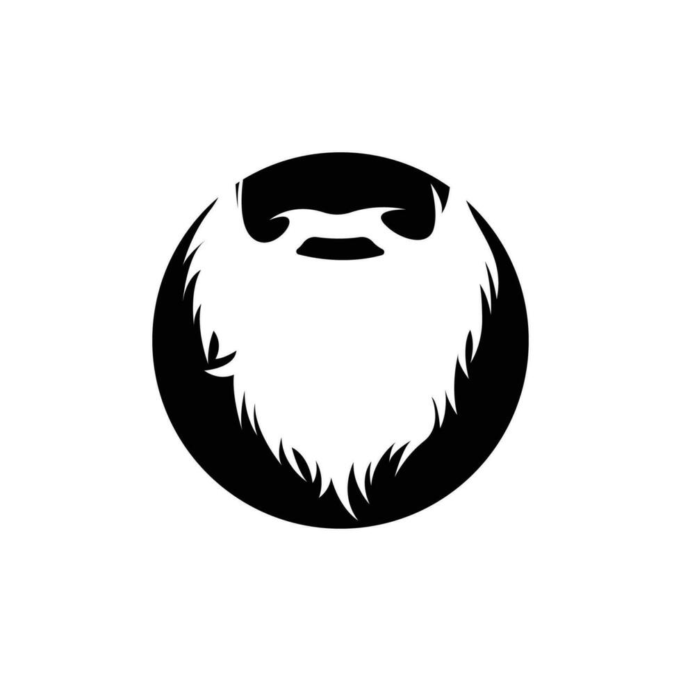 barba logo diseño, masculino cara apariencia vector, para peluquería, cabello, apariencia, marca etiqueta vector