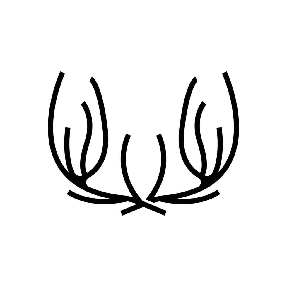 Deer Horn Logo Animal Vector Minimalist Simple Design Illustration deer-horn-logo-animal-vector-minimalist-simple-design-illustration