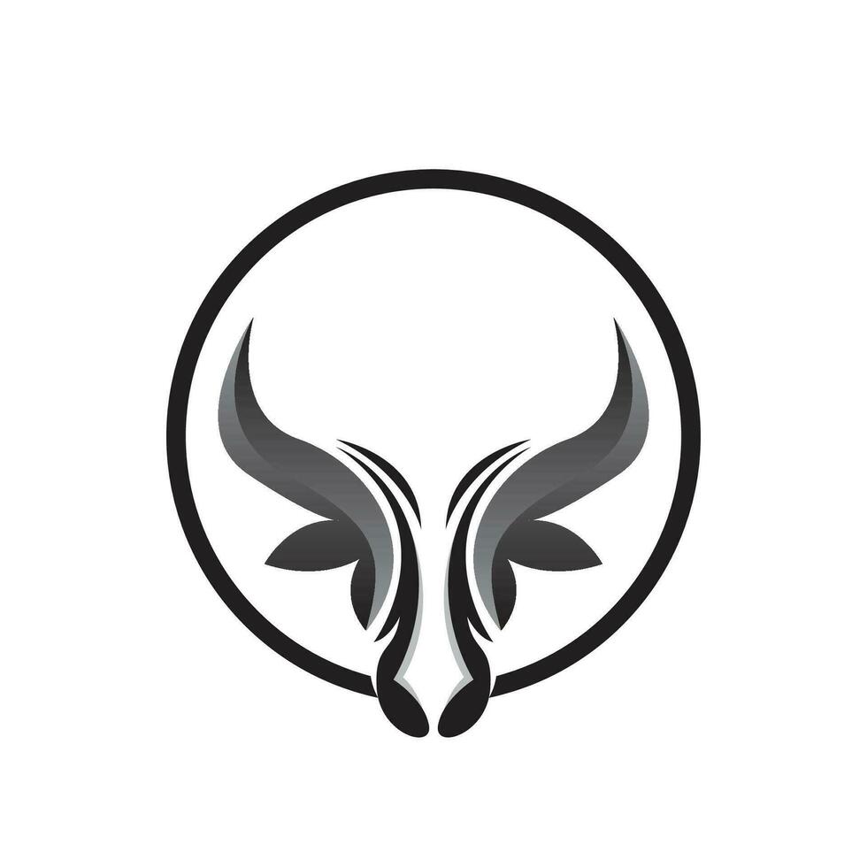 Buffalo Logo, Livestock Farm Animal Vector, Buffalo Head Design Simple Template Silhouette vector