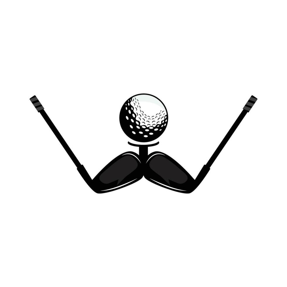 golf logo diseño, diseño vector golf pelota y golf club torneo, ilustración modelo