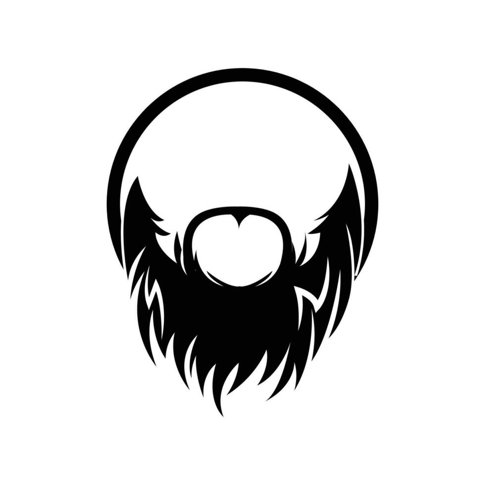 Beard Logo Design, Male Face Appearance Vector, For Babershop, Hair, Appearance, Brand Label vector