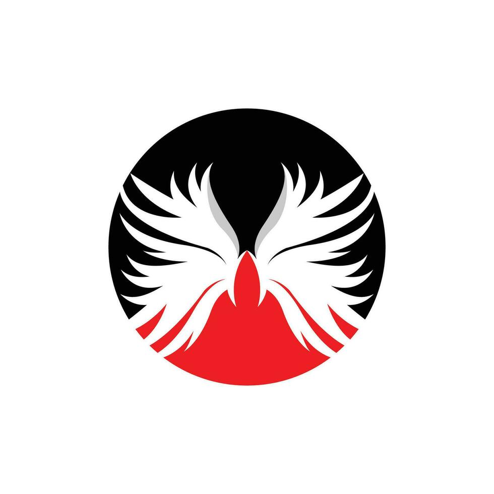 Wing Logo Design, Vector Eagle Falcon Wings, Beauty Flying Bird, Illustration Symbol